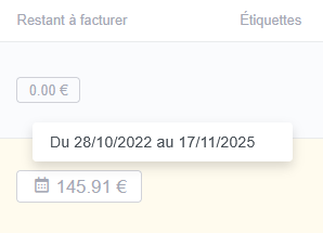 Période de facturation